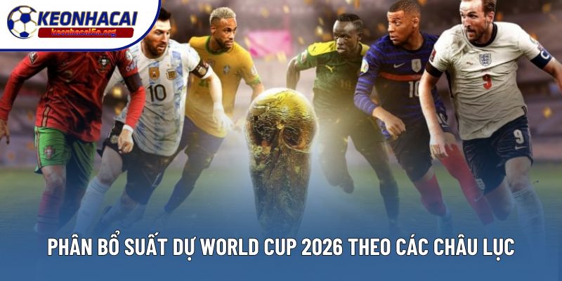 Phân bổ suất dự World Cup 2026 theo các châu lục